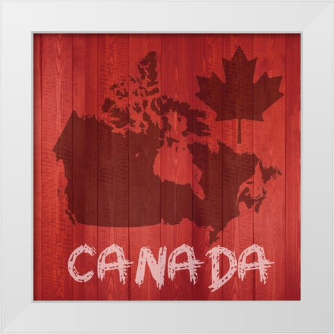 Way Up North White Modern Wood Framed Art Print by Lewis, Sheldon