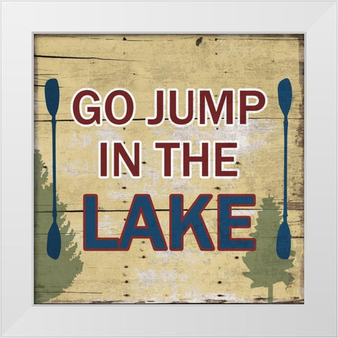 At The Lake 2 White Modern Wood Framed Art Print by Lewis, Sheldon