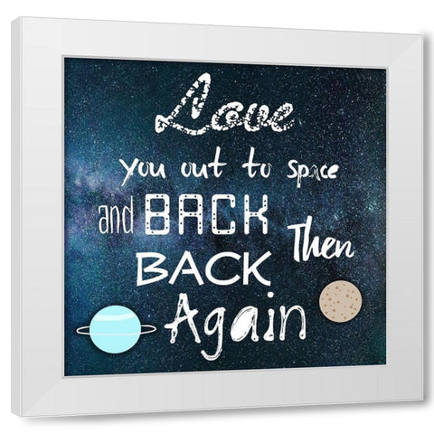 Love In The Distance White Modern Wood Framed Art Print by Lewis, Sheldon