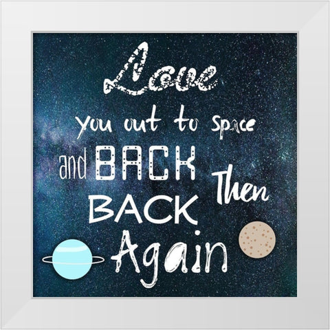 Love In The Distance White Modern Wood Framed Art Print by Lewis, Sheldon