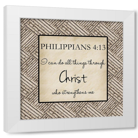 Phi 4-13 White Modern Wood Framed Art Print by Lewis, Sheldon