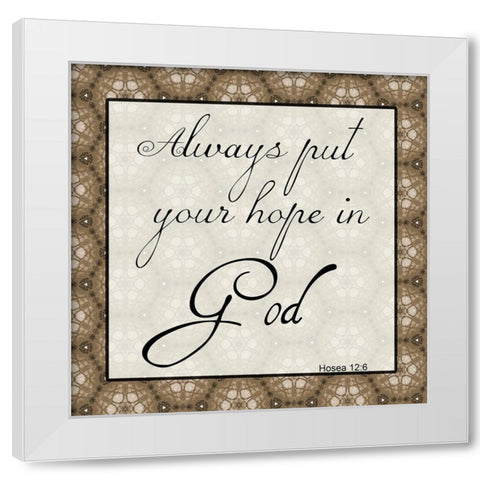Always God White Modern Wood Framed Art Print by Lewis, Sheldon
