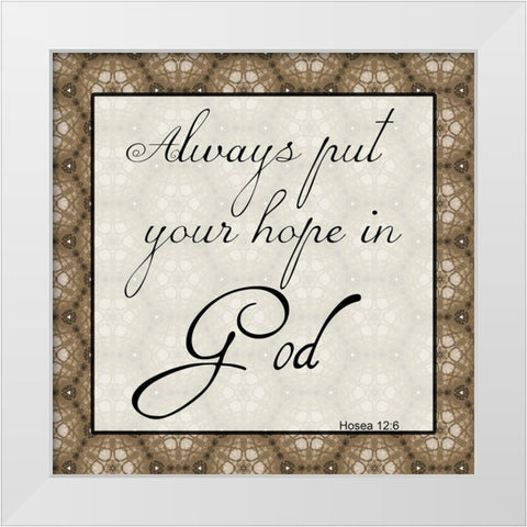 Always God White Modern Wood Framed Art Print by Lewis, Sheldon