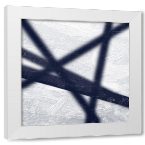 Streams Of Blue White Modern Wood Framed Art Print by Lewis, Sheldon