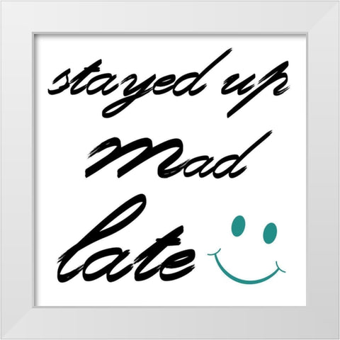 Stayed Up White Modern Wood Framed Art Print by Lewis, Sheldon