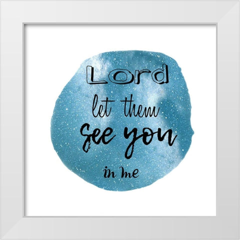 See You White Modern Wood Framed Art Print by Lewis, Sheldon