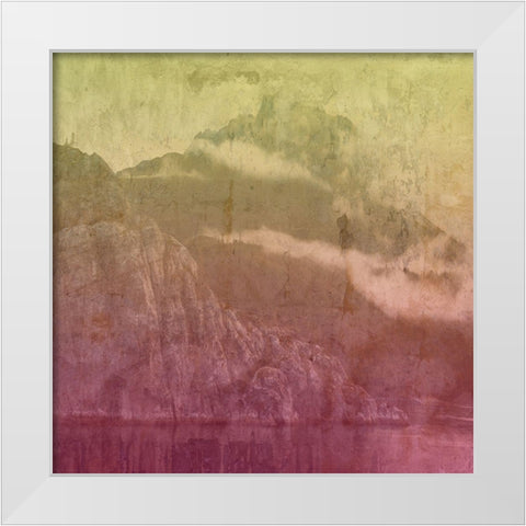 Mountain Lights A White Modern Wood Framed Art Print by Lewis, Sheldon