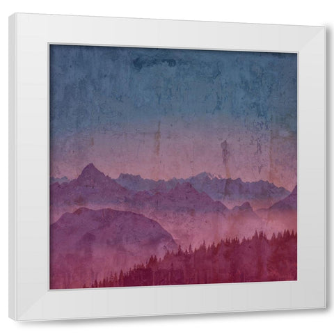 Mountain Lights B White Modern Wood Framed Art Print by Lewis, Sheldon