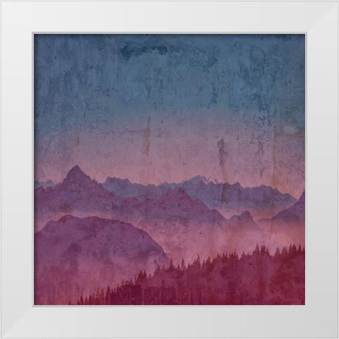 Mountain Lights B White Modern Wood Framed Art Print by Lewis, Sheldon