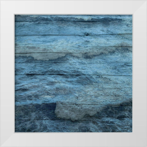 Ocean Blue White Modern Wood Framed Art Print by Lewis, Sheldon