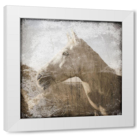 Angels In The Field White Modern Wood Framed Art Print by Lewis, Sheldon