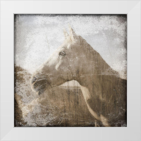 Angels In The Field White Modern Wood Framed Art Print by Lewis, Sheldon