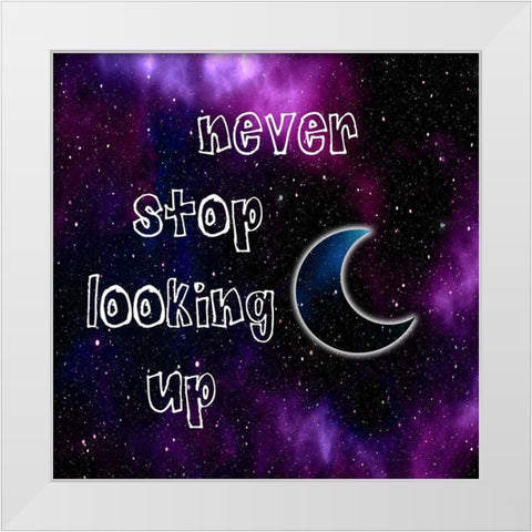 Looking Up White Modern Wood Framed Art Print by Lewis, Sheldon