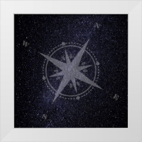 Navigate Space White Modern Wood Framed Art Print by Lewis, Sheldon