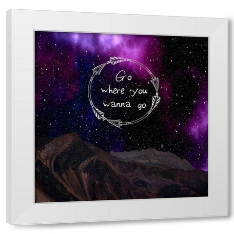 Go On White Modern Wood Framed Art Print by Lewis, Sheldon