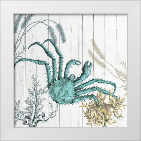 Salt Water Blue 2 White Modern Wood Framed Art Print by Lewis, Sheldon