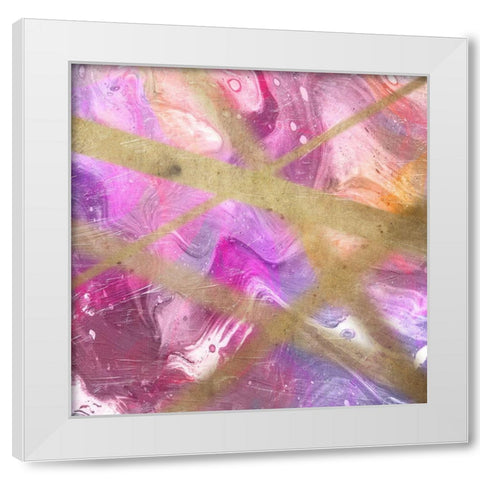 Abstract Vibration White Modern Wood Framed Art Print by Lewis, Sheldon