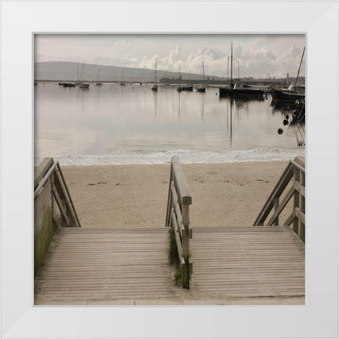 Step In White Modern Wood Framed Art Print by Lewis, Sheldon