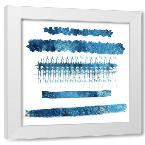 Indi Abstract Foil 1 White Modern Wood Framed Art Print by Lewis, Sheldon