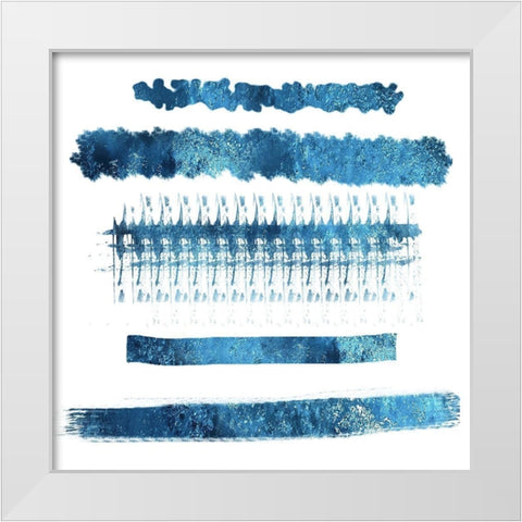 Indi Abstract Foil 1 White Modern Wood Framed Art Print by Lewis, Sheldon