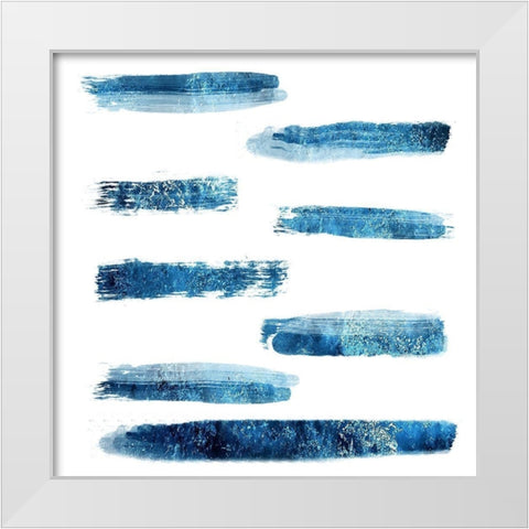 Indi Abstract Foil 2 White Modern Wood Framed Art Print by Lewis, Sheldon