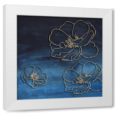 I Love You Rose 2 White Modern Wood Framed Art Print by Lewis, Sheldon