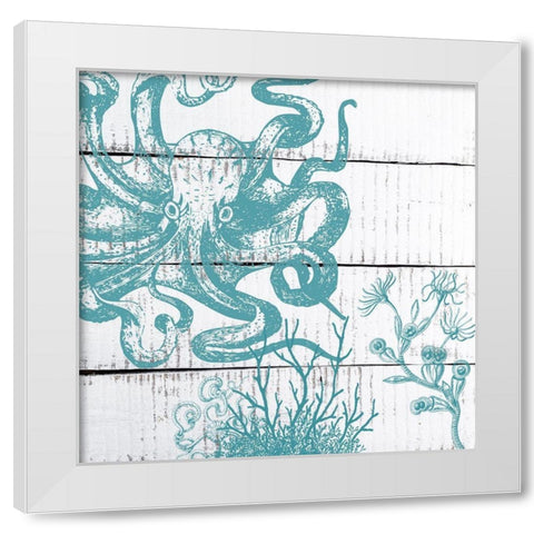 Blue Under 1 White Modern Wood Framed Art Print by Lewis, Sheldon