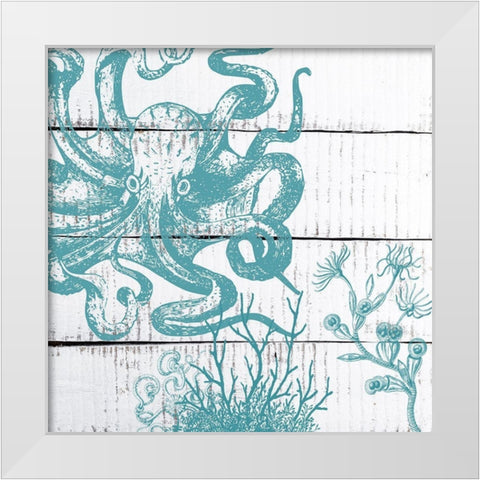 Blue Under 1 White Modern Wood Framed Art Print by Lewis, Sheldon