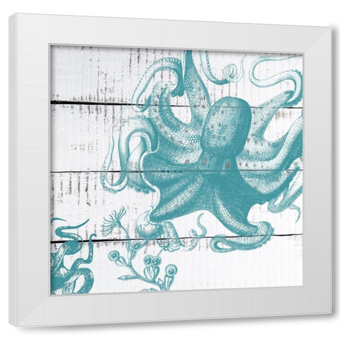 Blue Under 2 White Modern Wood Framed Art Print by Lewis, Sheldon