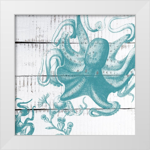 Blue Under 2 White Modern Wood Framed Art Print by Lewis, Sheldon