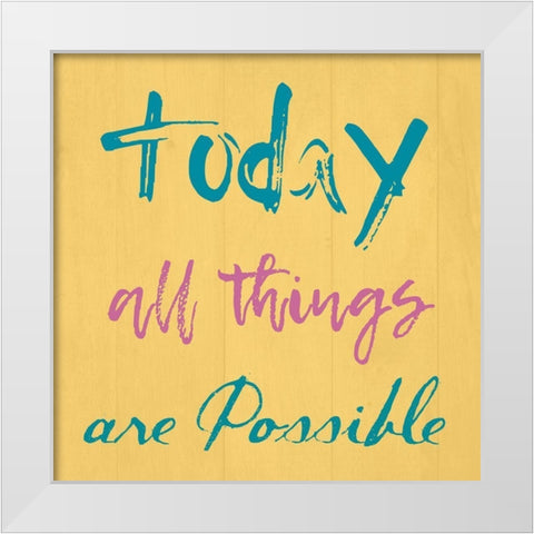 All Things White Modern Wood Framed Art Print by Lewis, Sheldon