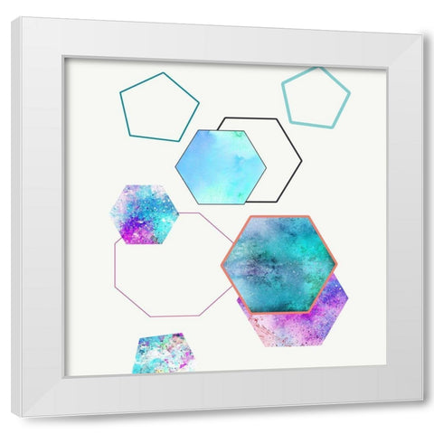 Get In Shape White Modern Wood Framed Art Print by Lewis, Sheldon