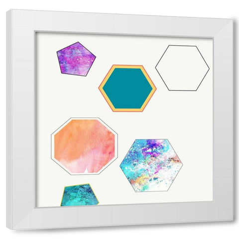 Get In Shape 2 White Modern Wood Framed Art Print by Lewis, Sheldon