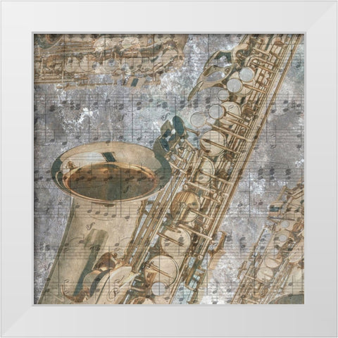 Tenor And Alto 2 White Modern Wood Framed Art Print by Lewis, Sheldon