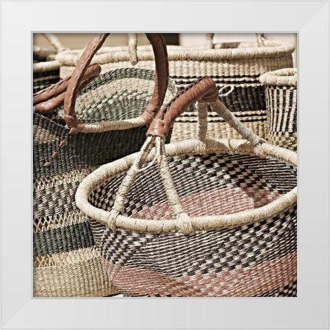 Crafty 1 White Modern Wood Framed Art Print by Lewis, Sheldon