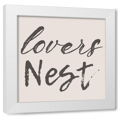 Lovers Nest White Modern Wood Framed Art Print by Lewis, Sheldon