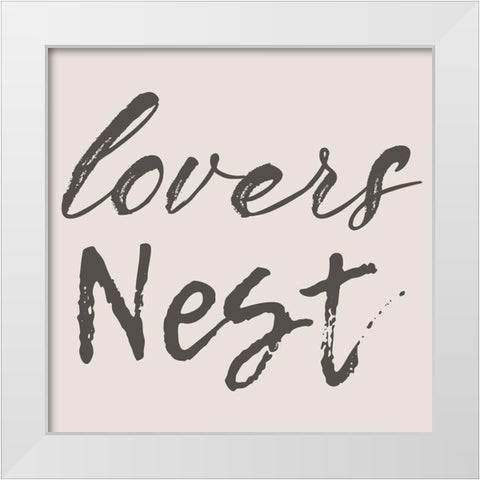 Lovers Nest White Modern Wood Framed Art Print by Lewis, Sheldon