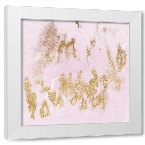 Blushing In Gold White Modern Wood Framed Art Print by Lewis, Sheldon