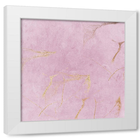 Blush Lightning White Modern Wood Framed Art Print by Lewis, Sheldon