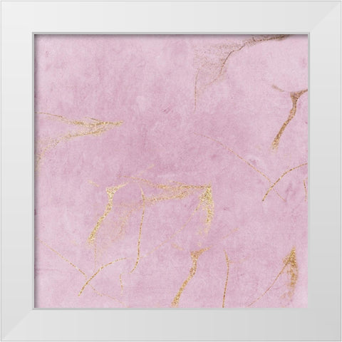 Blush Lightning White Modern Wood Framed Art Print by Lewis, Sheldon