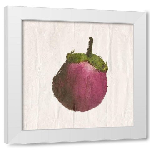 Eggplant White Modern Wood Framed Art Print by Lewis, Sheldon