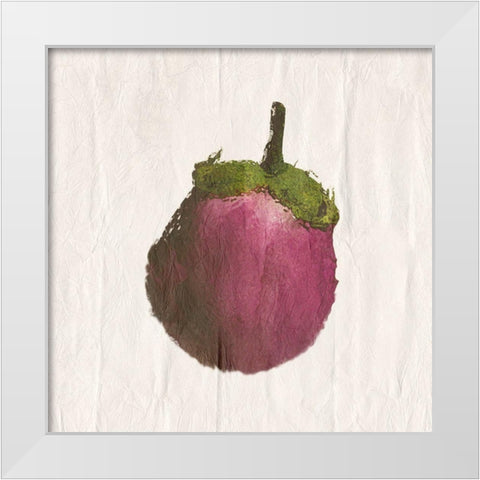 Eggplant White Modern Wood Framed Art Print by Lewis, Sheldon