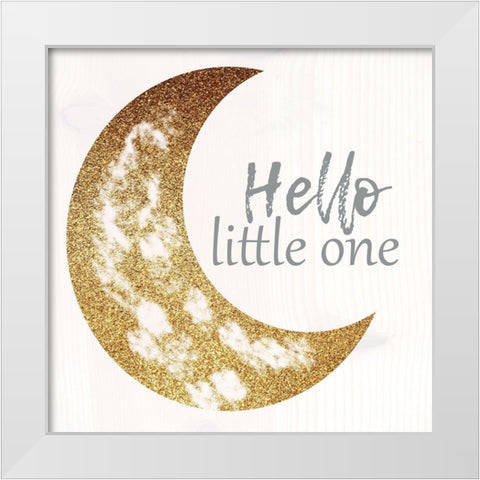 Little One White Modern Wood Framed Art Print by Lewis, Sheldon