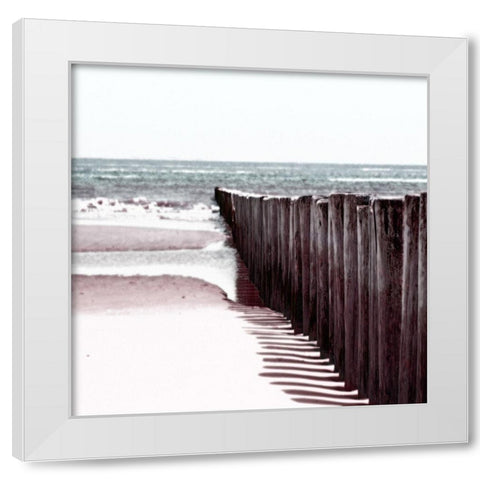 Summer White Modern Wood Framed Art Print by Lewis, Sheldon