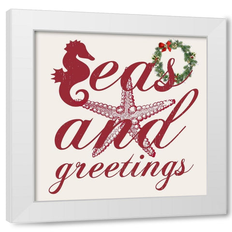 Greetings White Modern Wood Framed Art Print by Lewis, Sheldon