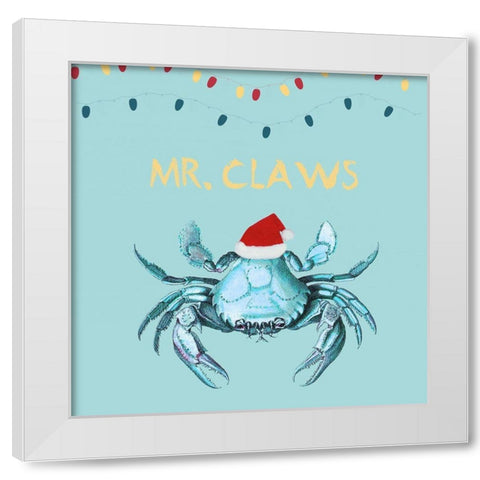 Mr Claws White Modern Wood Framed Art Print by Lewis, Sheldon