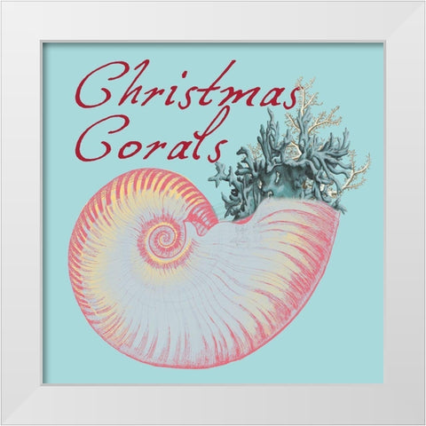 Christmas Corals White Modern Wood Framed Art Print by Lewis, Sheldon
