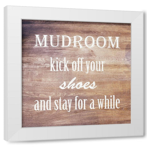 Mudroom And Shoes White Modern Wood Framed Art Print by Lewis, Sheldon