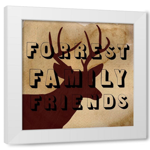 Forrest Family Friends White Modern Wood Framed Art Print by Lewis, Sheldon