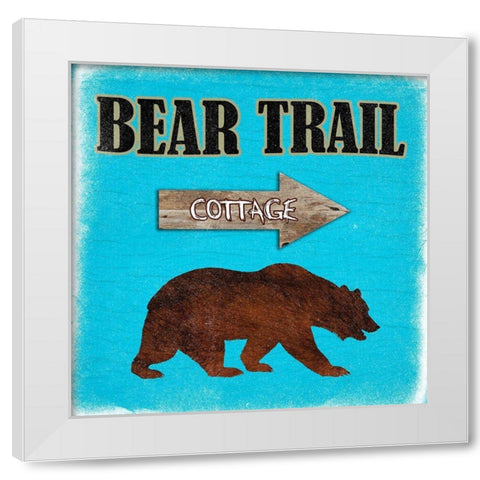 Bear Trail Cottage White Modern Wood Framed Art Print by Lewis, Sheldon